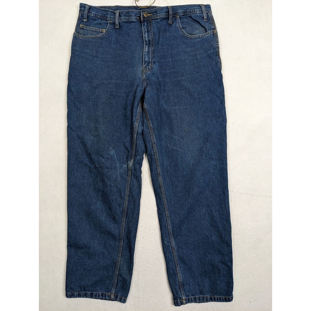 Berne Mens Carpenter Jeans Size 42 x 30 Cotton Blend Blue